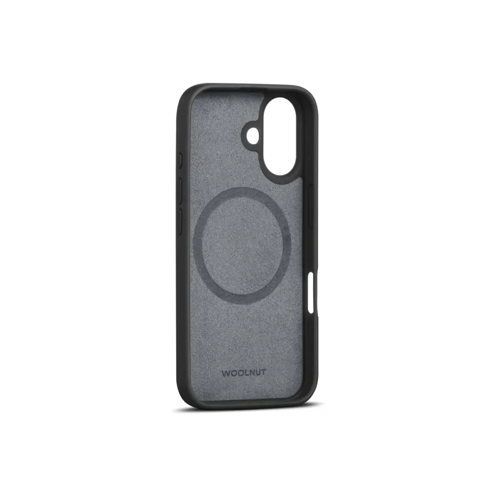 WOOLNUT Leather Case iPhone 16 - Black