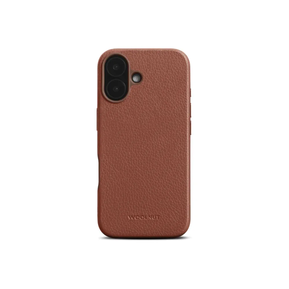 WOOLNUT Leather Case iPhone 16 - Cognac