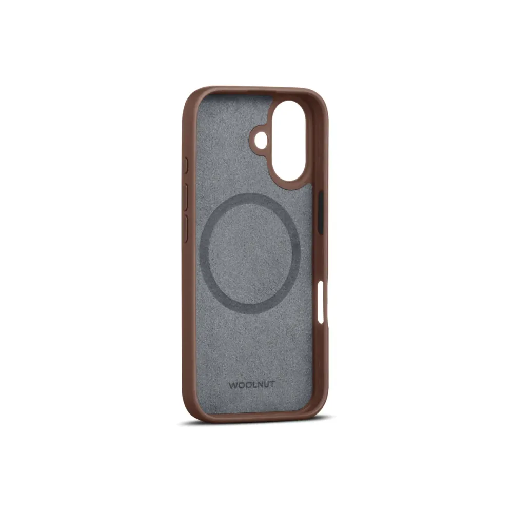 WOOLNUT Leather Case iPhone 16 - Cognac