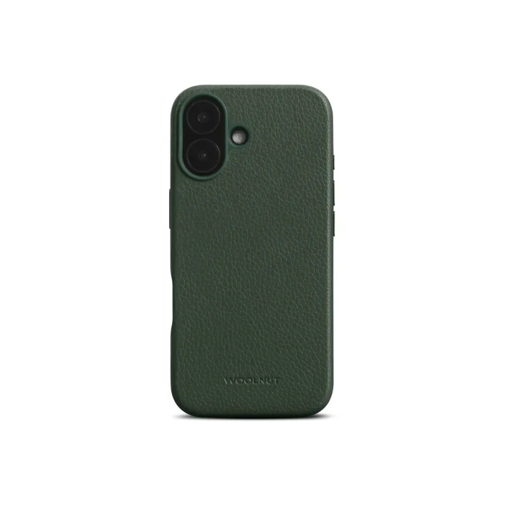 WOOLNUT Leather Case iPhone 16 - Green