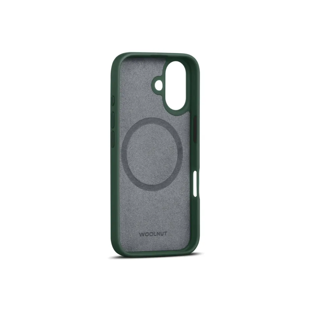 WOOLNUT Leather Case iPhone 16 - Green