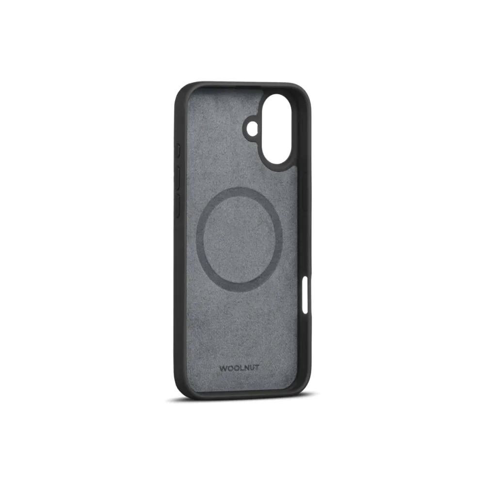 WOOLNUT Leather Case iPhone 16 Plus - Black