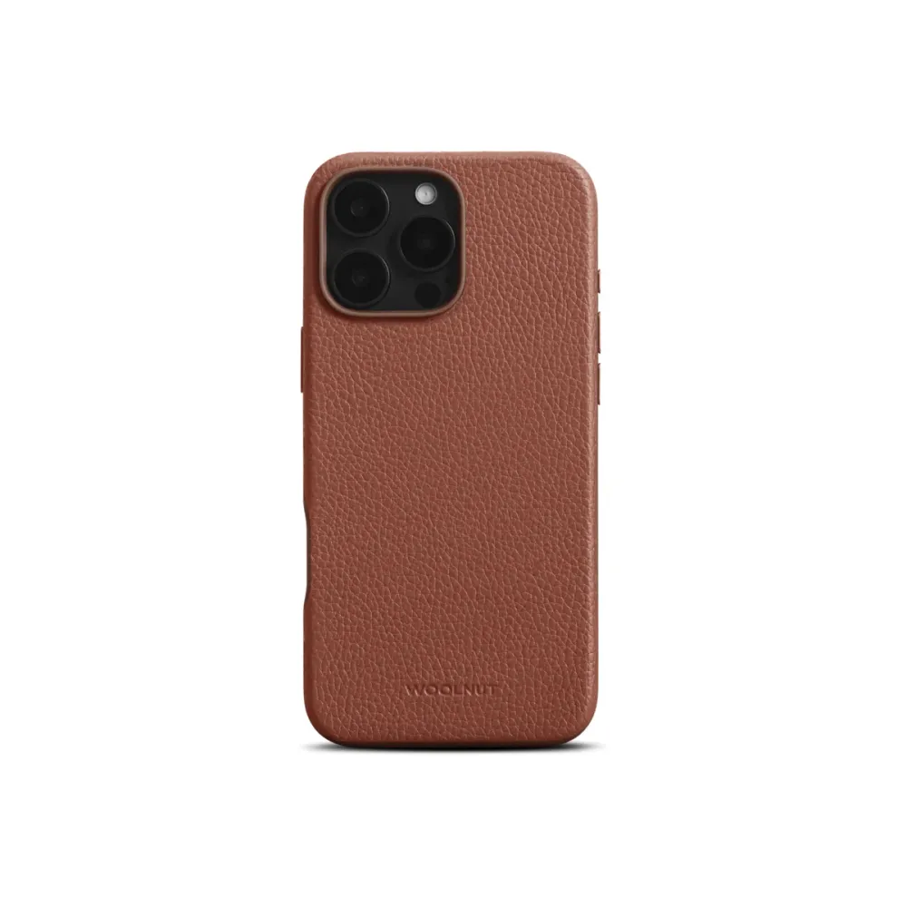 WOOLNUT Leather Case iPhone 16 Pro Max - Cognac
