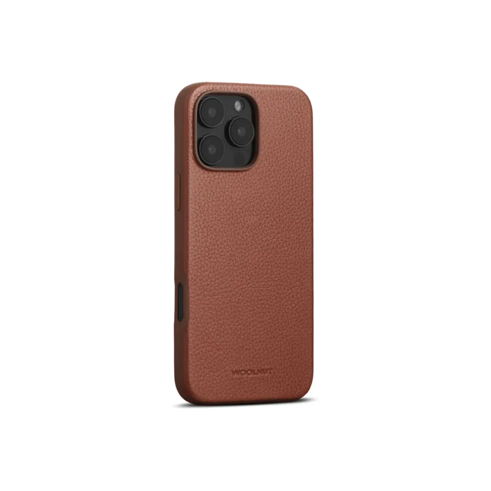 WOOLNUT Leather Case iPhone 16 Pro Max - Cognac
