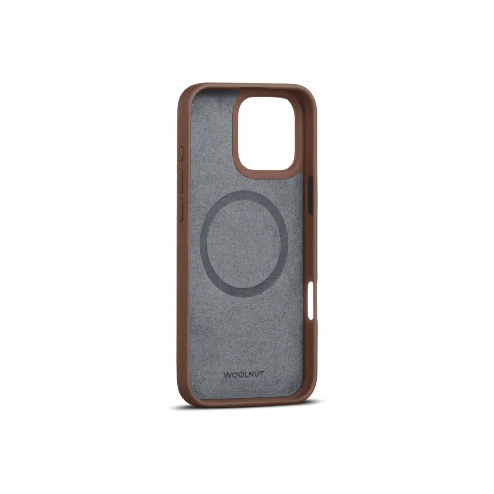 WOOLNUT Leather Case iPhone 16 Pro Max - Cognac
