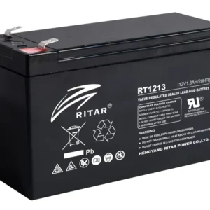 Оловна батерия RITAR (RT1213), 12V, 1.3Ah, AGM, 98/ 43.5/ 53 mm