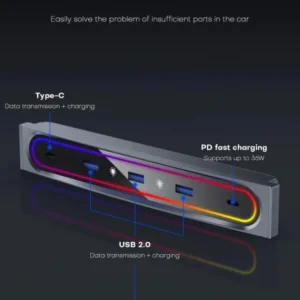 5 в 1 RGB USB разширителен център за Tesla 3/y