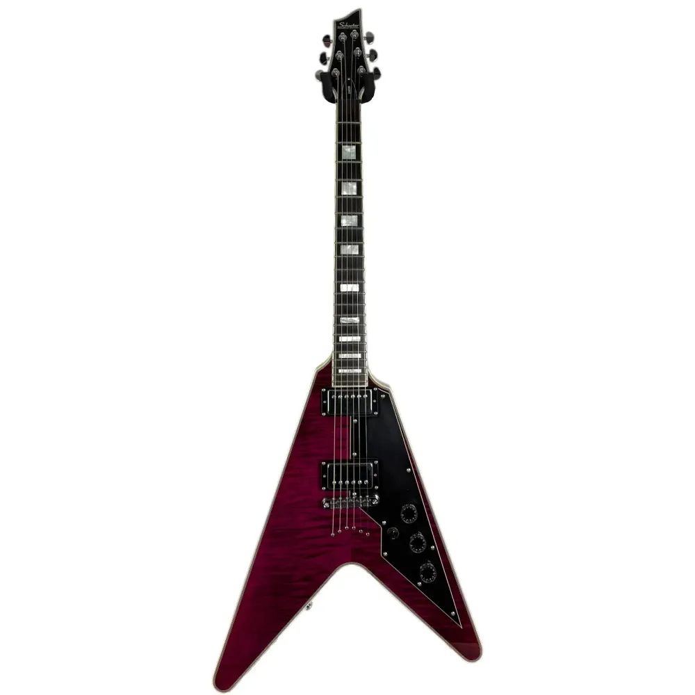Schecter V-1 Custom 2016 - Транс Пърпъл Бърст
